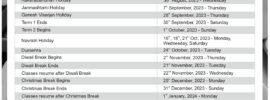 Little Genius International School Calendar 2024