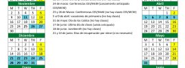 Liceo Español Cervantes Calendar 2026