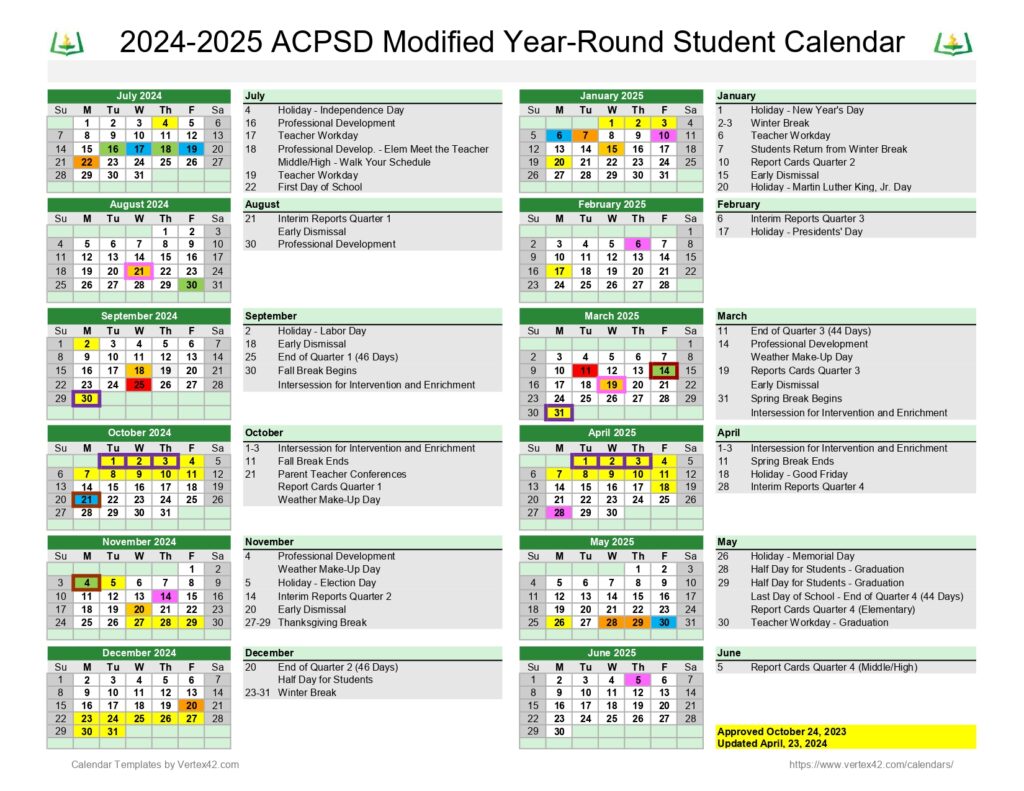 Aiken County Public Schools Calendar 2024